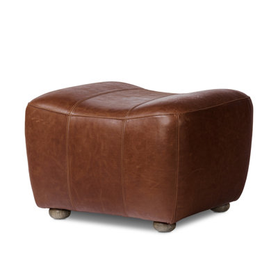 Farmhouse & Rustic Leather Ottomans | Birch Lane